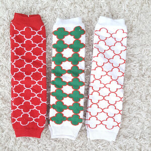 3 Pack Christmas Holiday Leg Warmers For Babies
